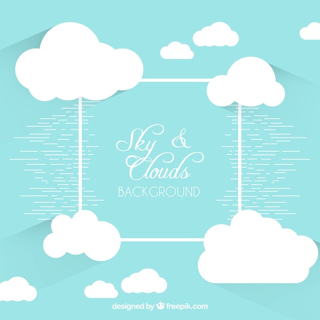 Free vector sky and clouds background