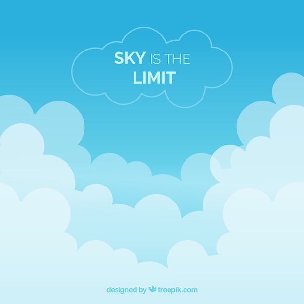 Free vector sky is the limit background
