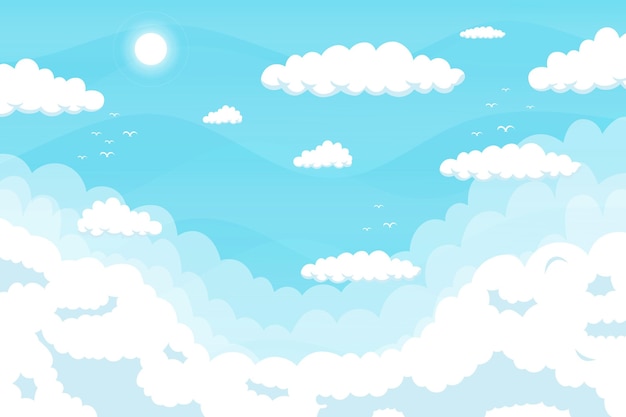 Sky wallpaper for video conferencing