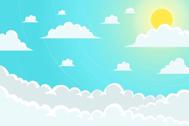 Free vector sky wallpaper for video conferencing