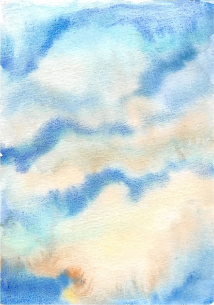 空の水彩画の抽象的な背景 プレミアムベクター