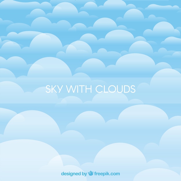 Бесплатное векторное изображение Небо с облаками фон