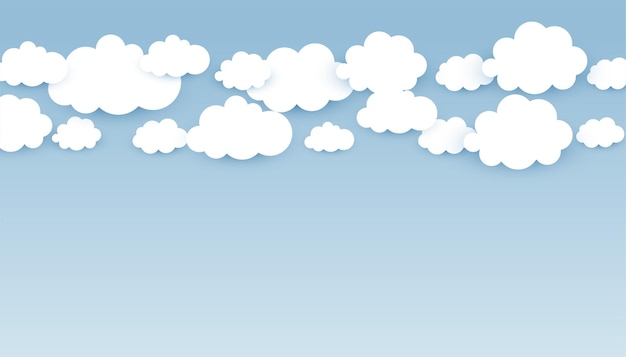 Free vector skye wallpaper with fluffy clouds