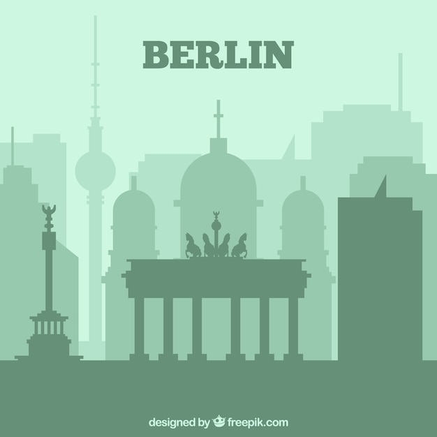 Vettore gratuito skyline di berlino