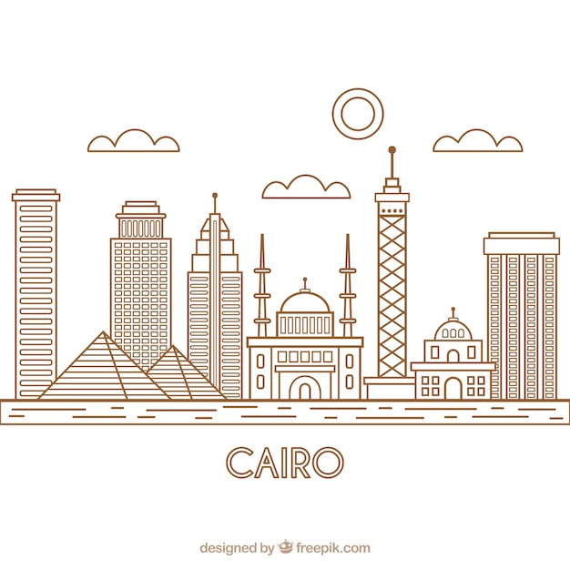 Skyline of cairo, egypt