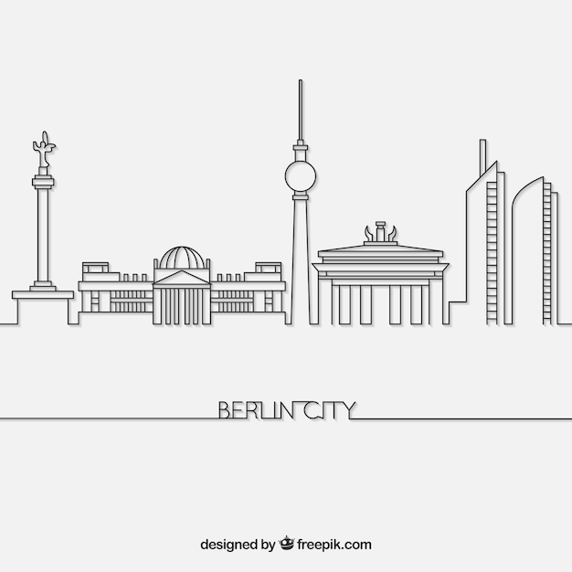 Бесплатное векторное изображение skyline of berlin