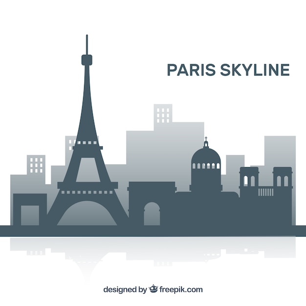 Бесплатное векторное изображение skyline of paris