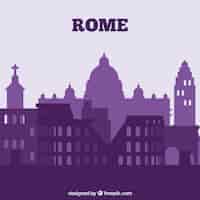Free vector skyline of rome