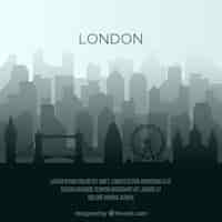 Free vector skyline silhouette of london city