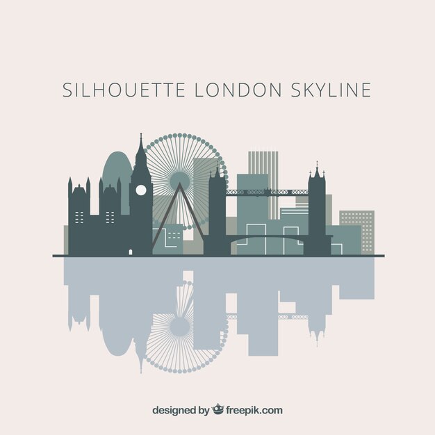 Skyline silhouette of london