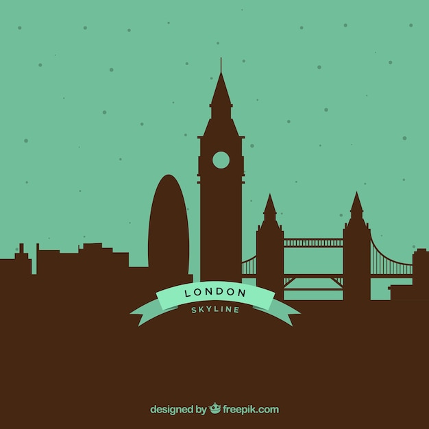 Бесплатное векторное изображение Силуэт лондона лондона