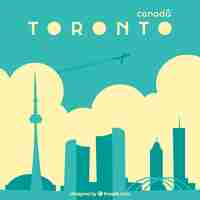 Free vector skyline of toronto