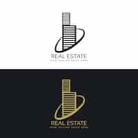 Free vector skyscraper real estate logo