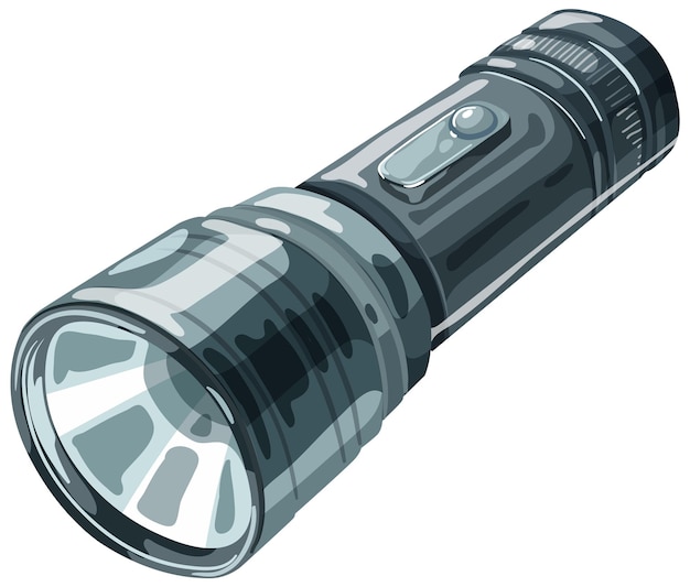 Sleek modern flashlight illustration