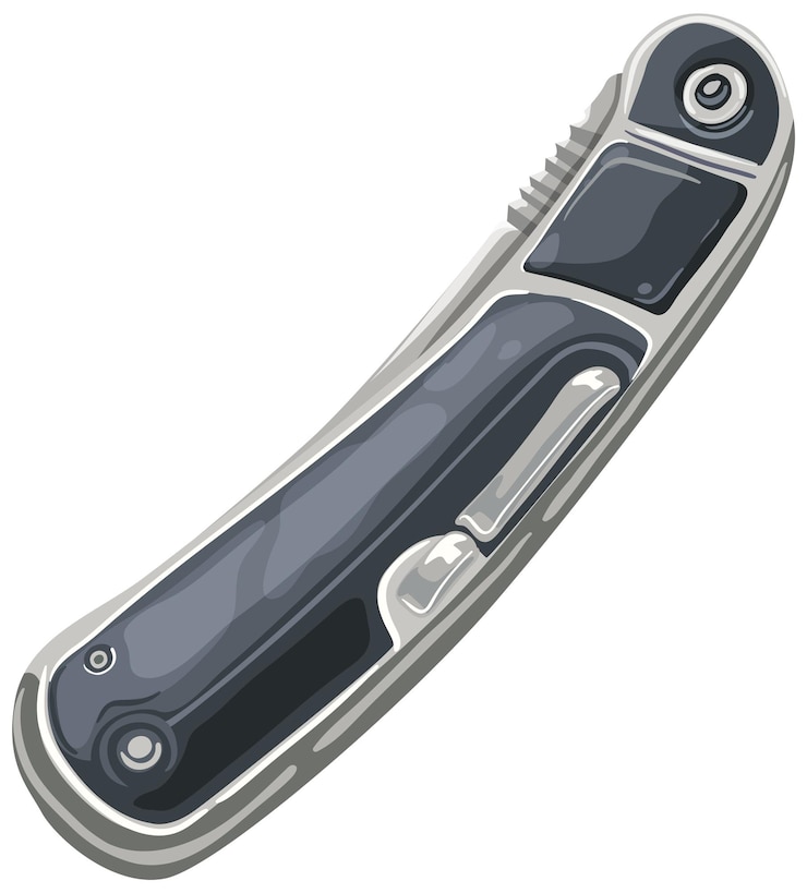 Free Vector sleek multipurpose pocket tool illustration
