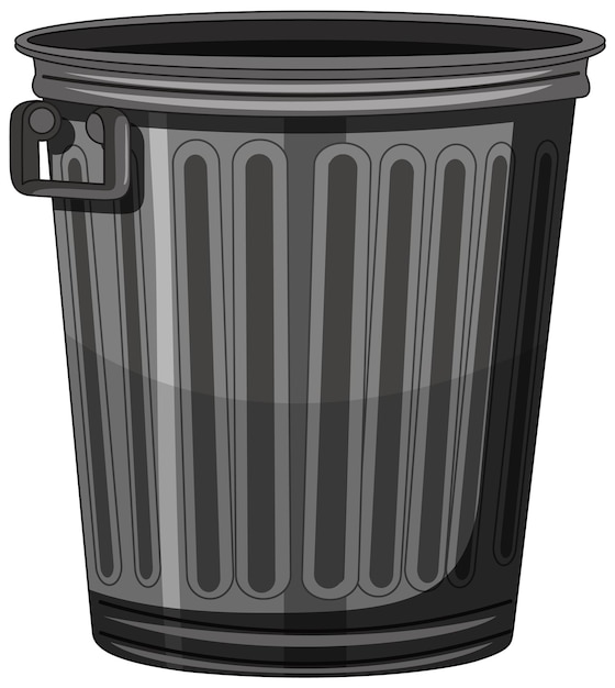 Sleek vector illustration of trash can
