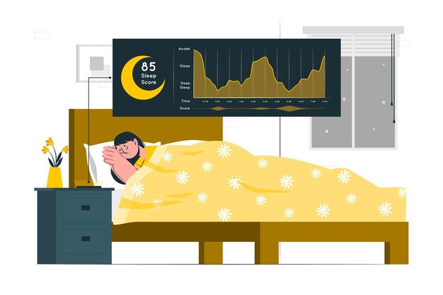 Sleep analysis concept illustration