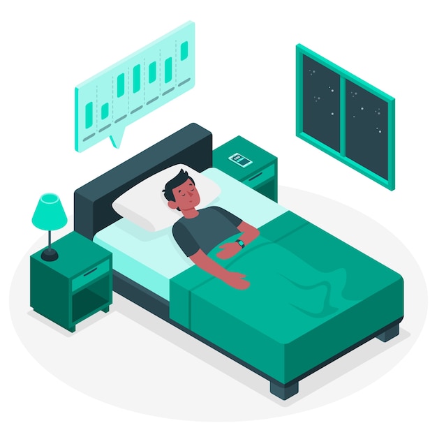 Sleep analysis illustration concept