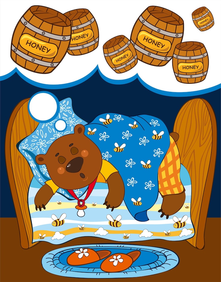 Free Vector sleeping bear