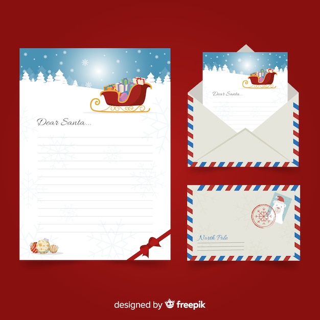 Sleigh christmas letter template