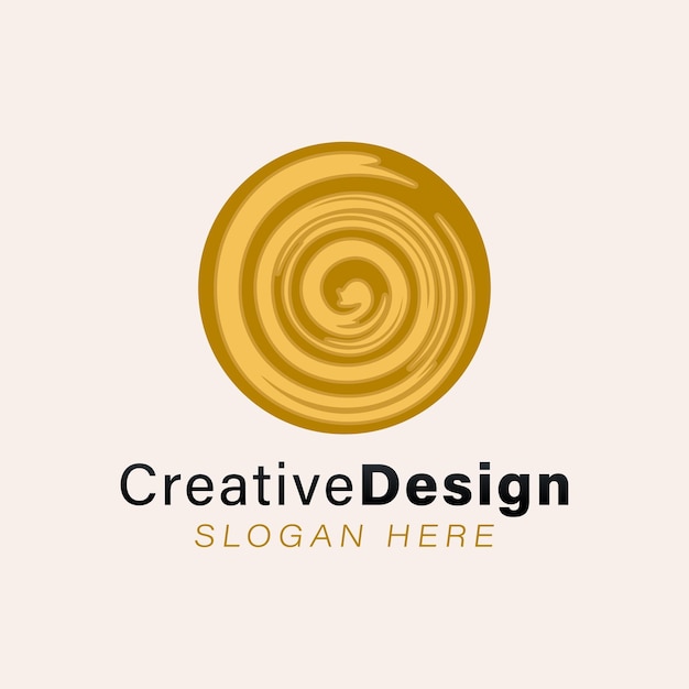 Vettore gratuito fetta di legno logo idee ispirazione logo design modello illustrazione vettoriale isolato su sfondo bianco