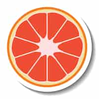 Free vector sliced grapefruit in cartoon style