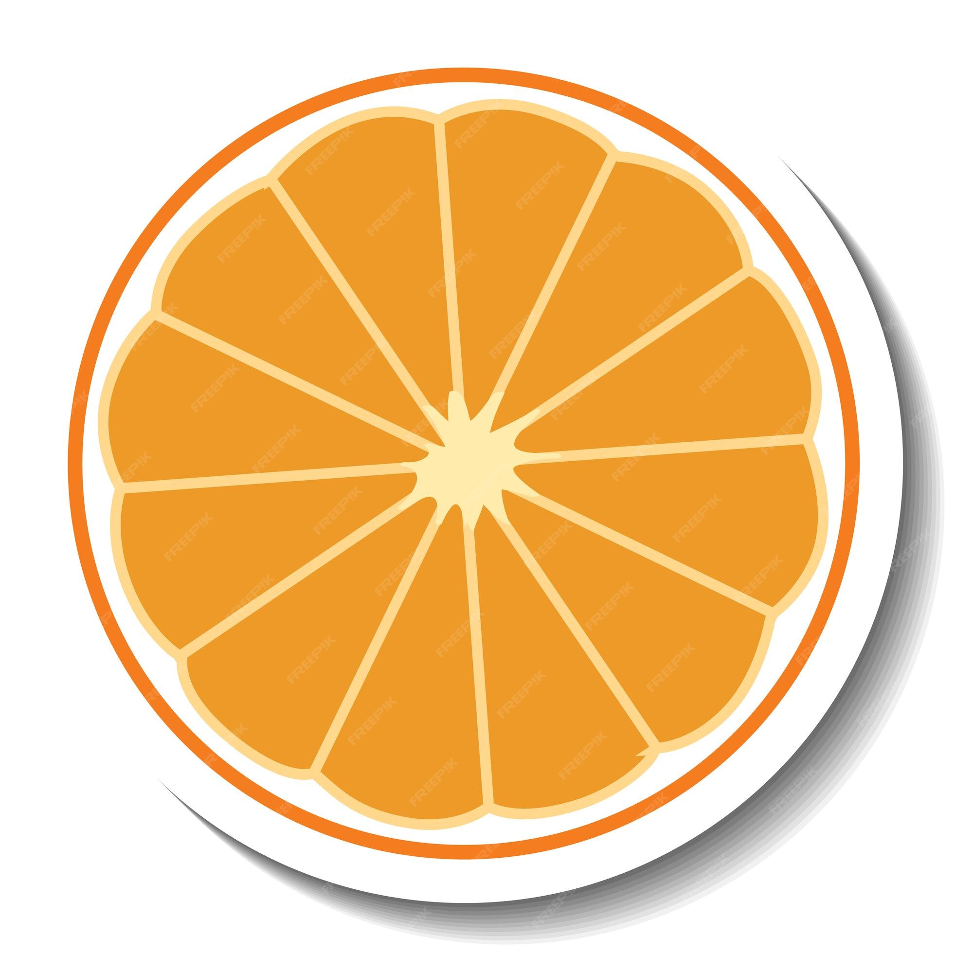 Free Vector | Sliced orange in cartoon style
