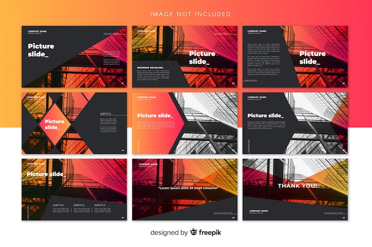 Free Vector slide templates