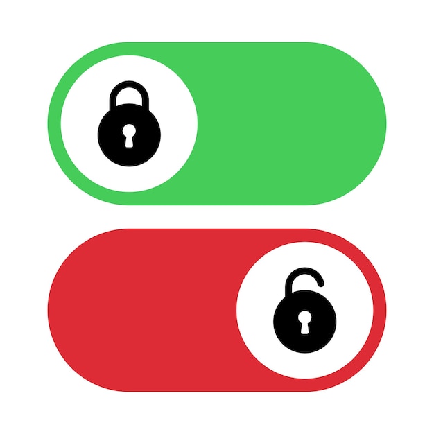 Slider Buttons Locked And Unlocked