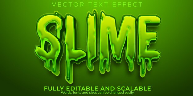 Slime text effect, editable green and sticky text style