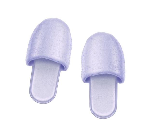 Free vector slippers realistic illustration