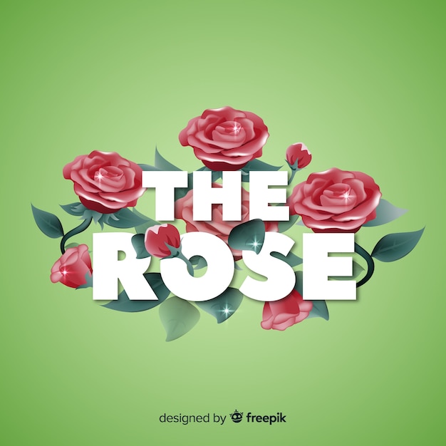 Free vector slogan with flowers