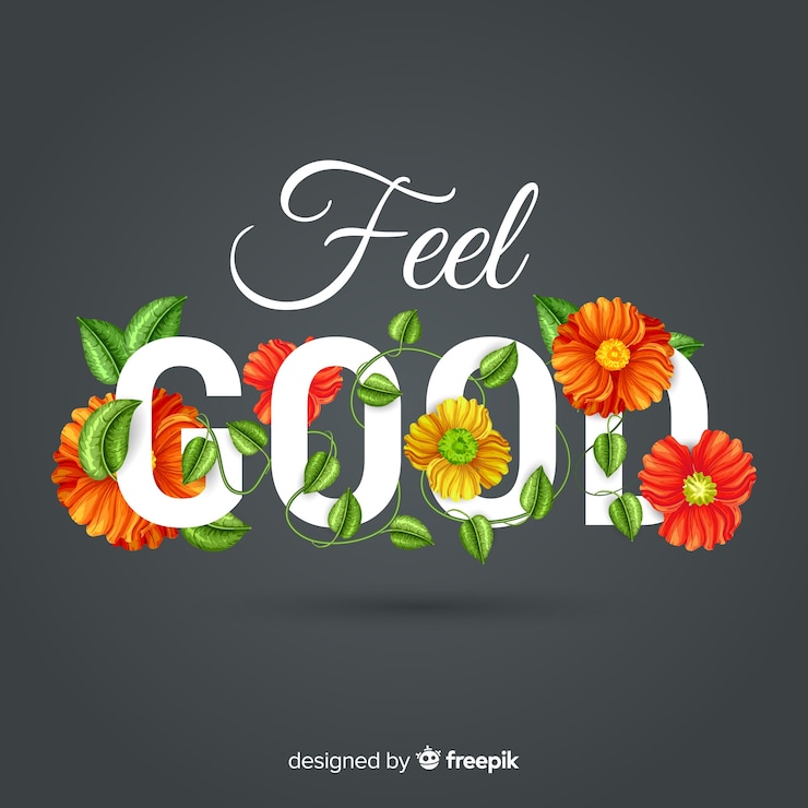 मुफ़्त वेक्टर slogan with realistic flowers background