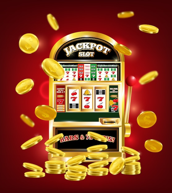 Free Vector | Slot machine poster