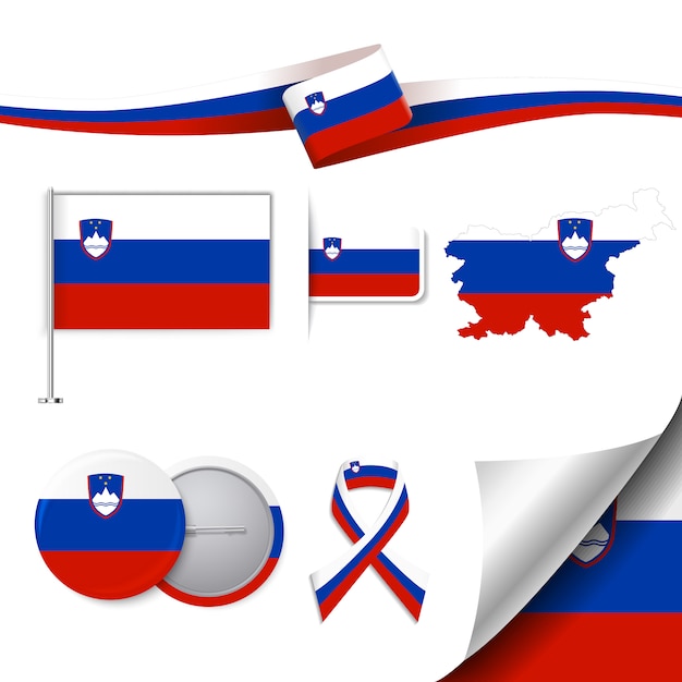 Free vector slovenia representative elements collection