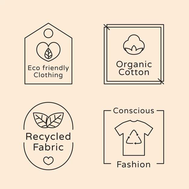 Slow fashion badge collection