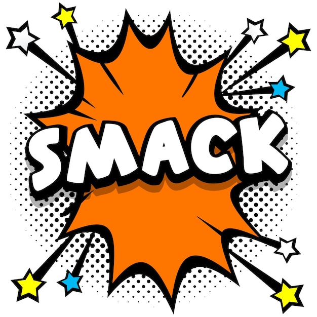 Free vector smack pop art comic speech bubbles book sound effects