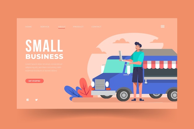 Small business landing page design