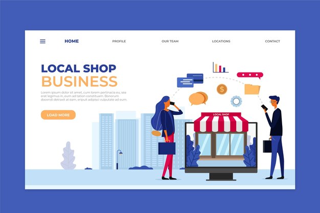 Small business landing page template