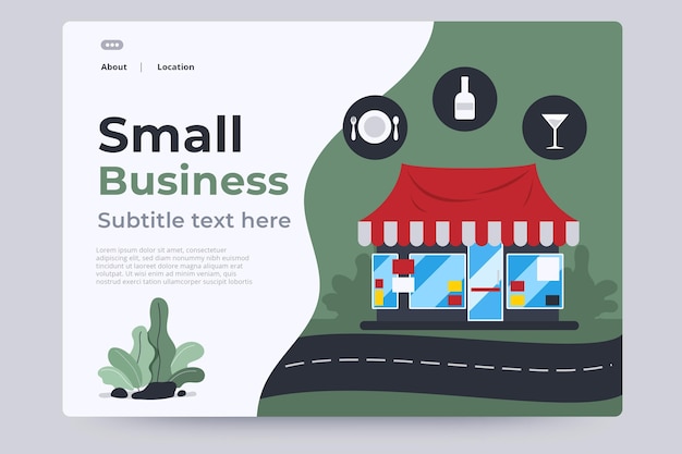 Small business landing page template