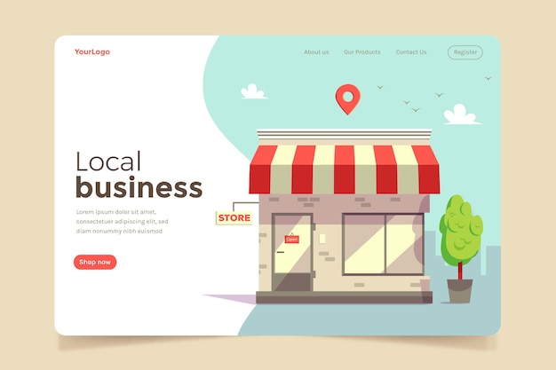 Small business landing page