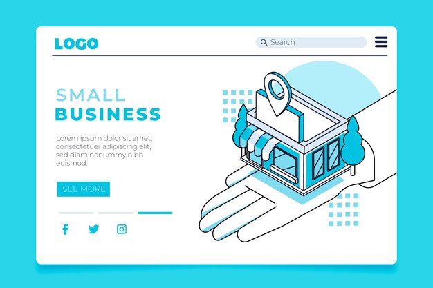 Small business landing page