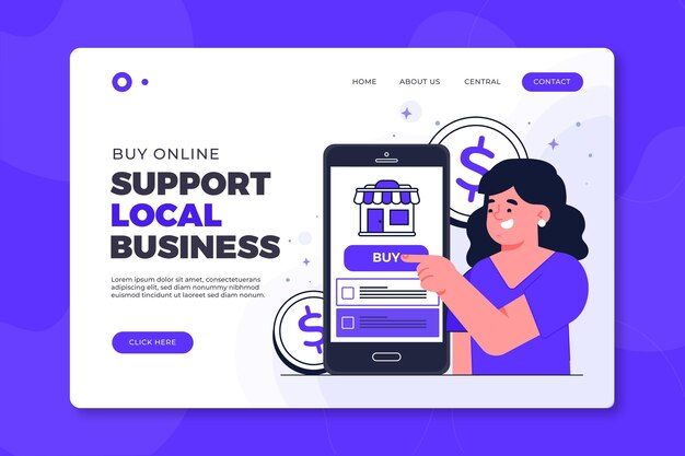 Small business landing page