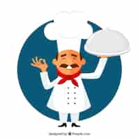 Free vector small chef illustration