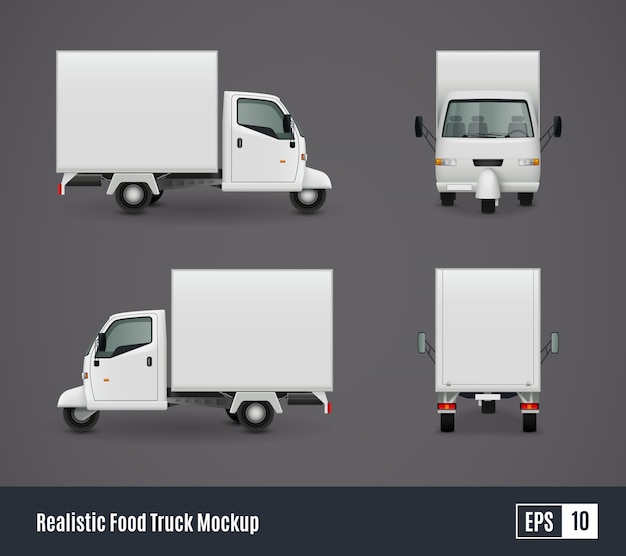 Free vector small food truck template