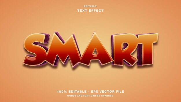 Smart bold 3d editable text effect