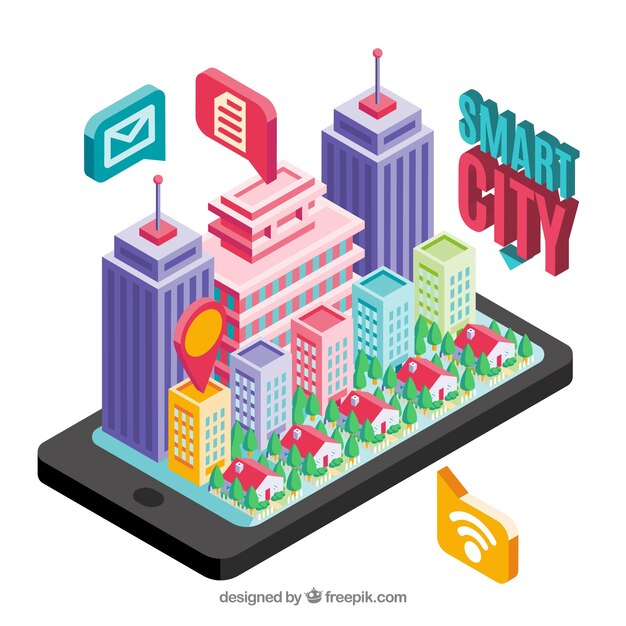 Smart city background