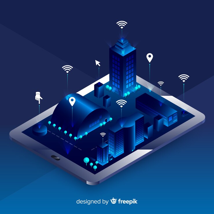 Free Vector smart city
