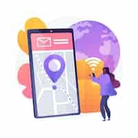 Free vector smart delivery tracking abstract concept illustration