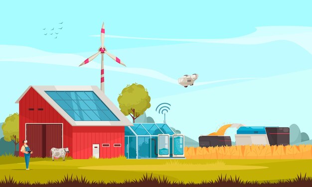 Smart farm illustration